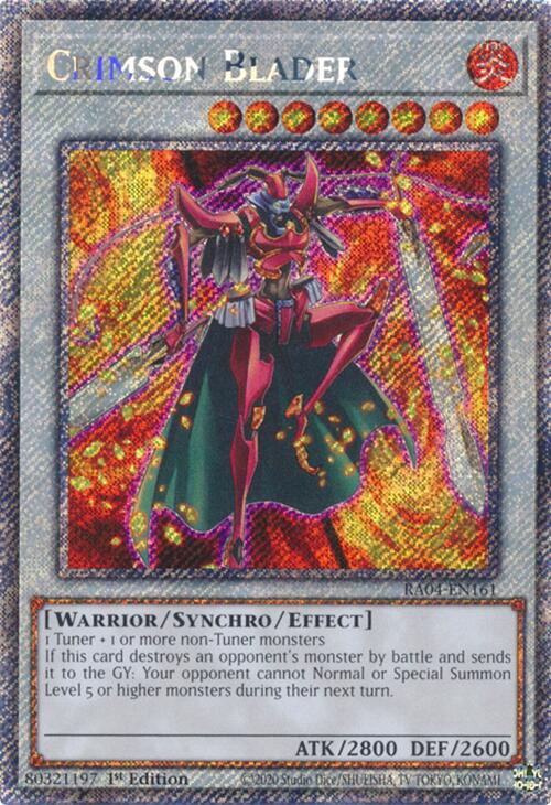 Crimson Blader [RA04-EN161] Platinum Secret Rare | Enigma On Main