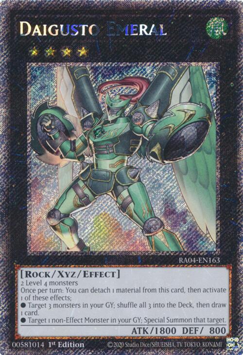 Daigusto Emeral [RA04-EN163] Platinum Secret Rare | Enigma On Main