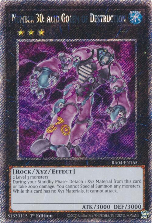 Number 30: Acid Golem of Destruction [RA04-EN165] Platinum Secret Rare | Enigma On Main