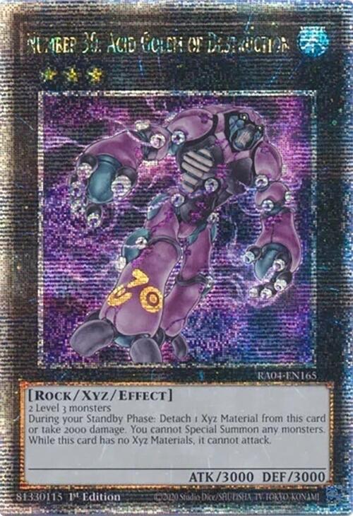 Number 30: Acid Golem of Destruction [RA04-EN165] Quarter Century Secret Rare | Enigma On Main