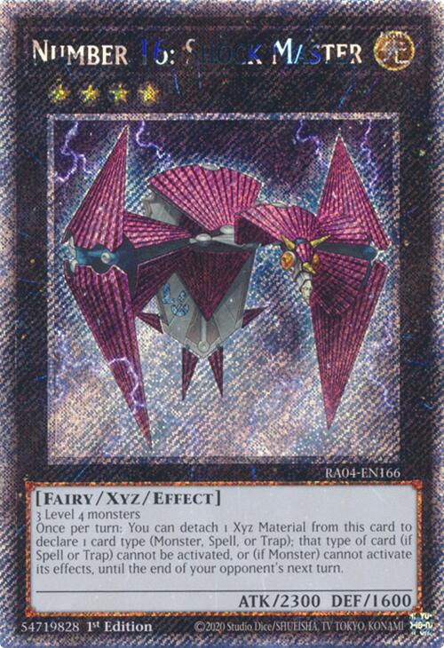 Number 16: Shock Master [RA04-EN166] Platinum Secret Rare | Enigma On Main