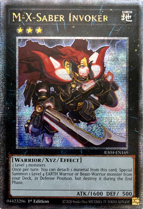 M-X-Saber Invoker [RA04-EN169] Quarter Century Secret Rare | Enigma On Main