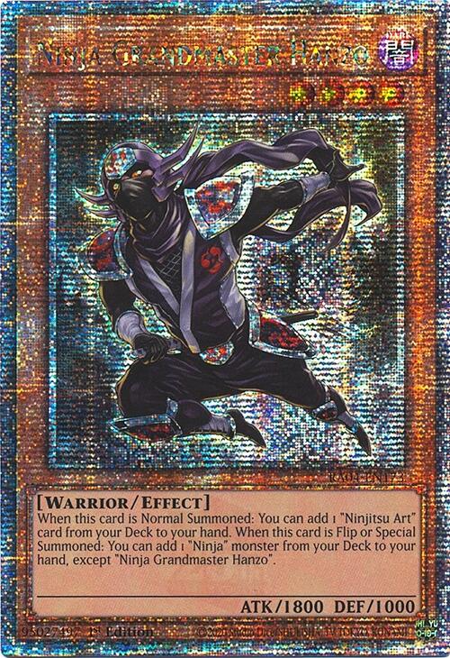 Ninja Grandmaster Hanzo [RA04-EN173] Quarter Century Secret Rare | Enigma On Main