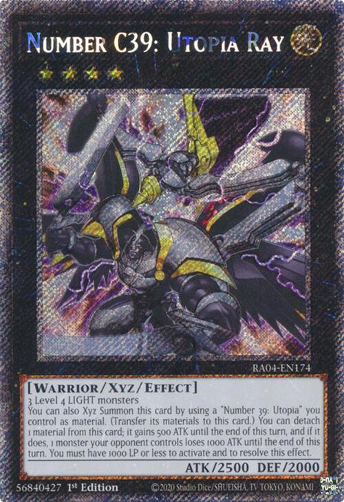 Number C39: Utopia Ray [RA04-EN174] Platinum Secret Rare | Enigma On Main