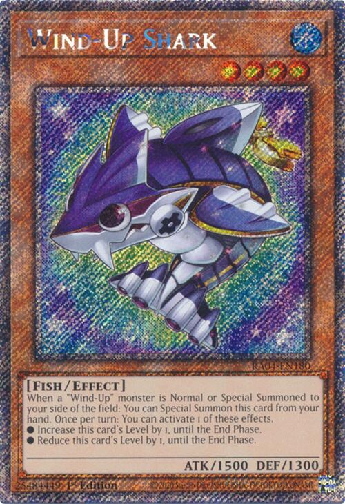 Wind-Up Shark [RA04-EN180] Platinum Secret Rare | Enigma On Main