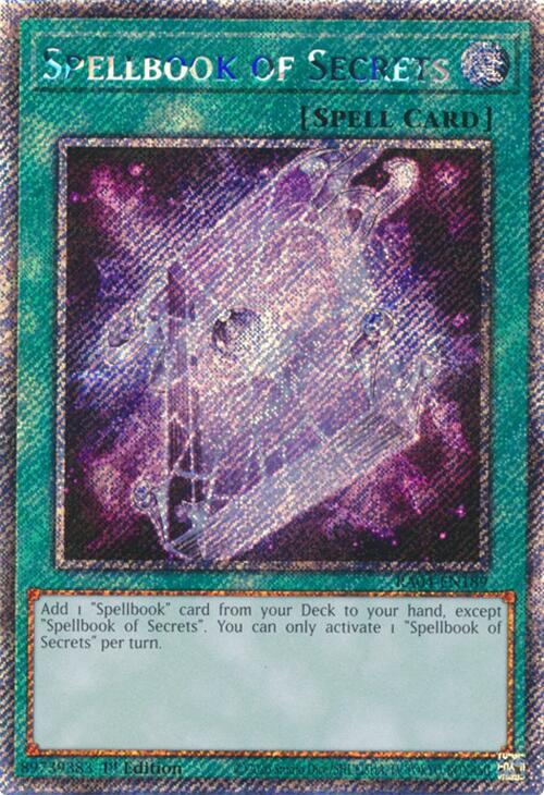 Spellbook of Secrets [RA04-EN189] Platinum Secret Rare | Enigma On Main