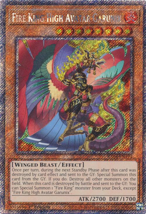 Fire King High Avatar Garunix [RA04-EN194] Platinum Secret Rare | Enigma On Main