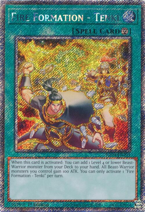 Fire Formation - Tenki [RA04-EN201] Platinum Secret Rare | Enigma On Main