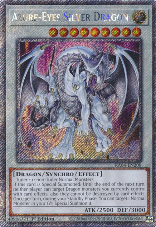 Azure-Eyes Silver Dragon [RA04-EN208] Platinum Secret Rare | Enigma On Main