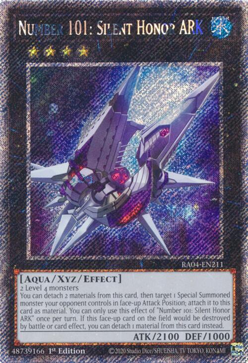Number 101: Silent Honor ARK [RA04-EN211] Platinum Secret Rare | Enigma On Main