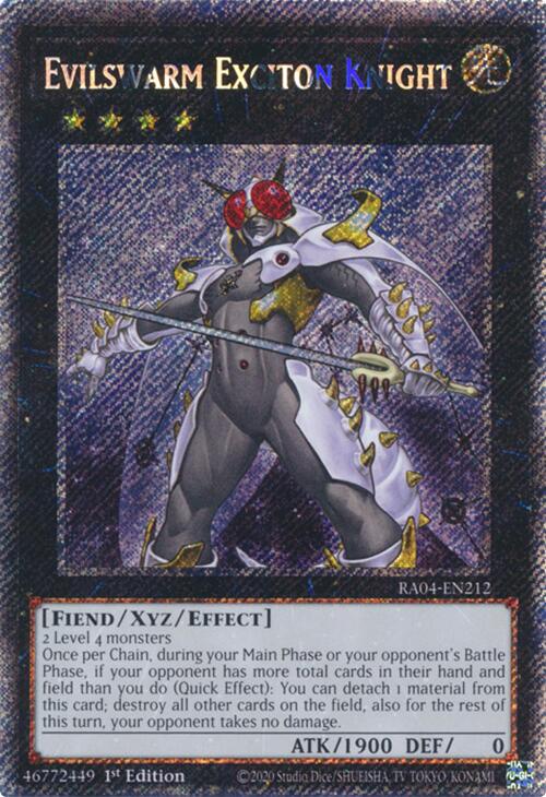 Evilswarm Exciton Knight [RA04-EN212] Platinum Secret Rare | Enigma On Main