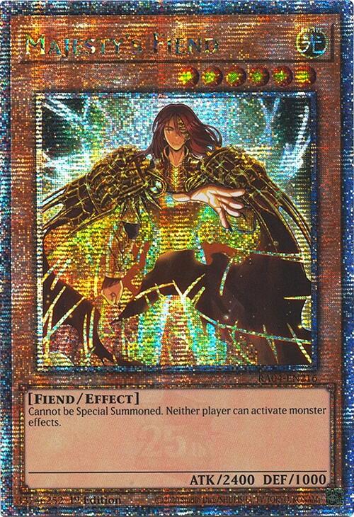 Majesty's Fiend [RA04-EN216] Quarter Century Secret Rare | Enigma On Main