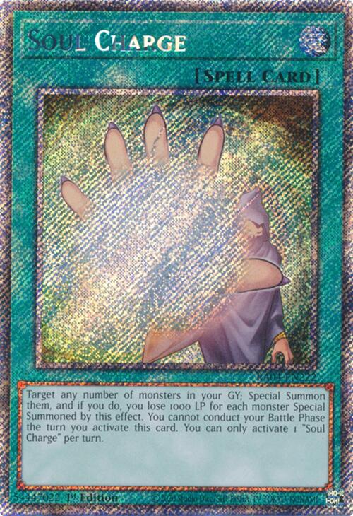 Soul Charge [RA04-EN222] Platinum Secret Rare | Enigma On Main