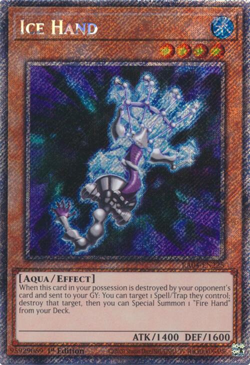 Ice Hand [RA04-EN225] Platinum Secret Rare | Enigma On Main