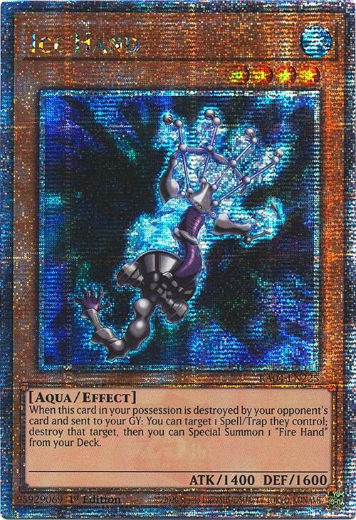 Ice Hand [RA04-EN225] Quarter Century Secret Rare | Enigma On Main