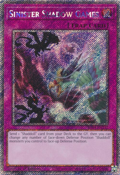 Sinister Shadow Games [RA04-EN232] Platinum Secret Rare | Enigma On Main