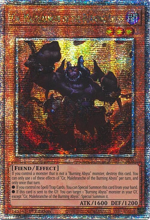 Cir, Malebranche of the Burning Abyss [RA04-EN235] Quarter Century Secret Rare | Enigma On Main