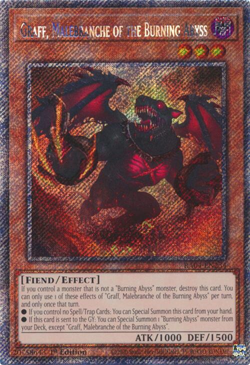 Graff, Malebranche of the Burning Abyss [RA04-EN234] Platinum Secret Rare | Enigma On Main