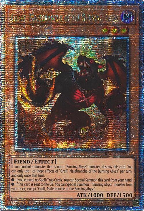 Graff, Malebranche of the Burning Abyss [RA04-EN234] Quarter Century Secret Rare | Enigma On Main