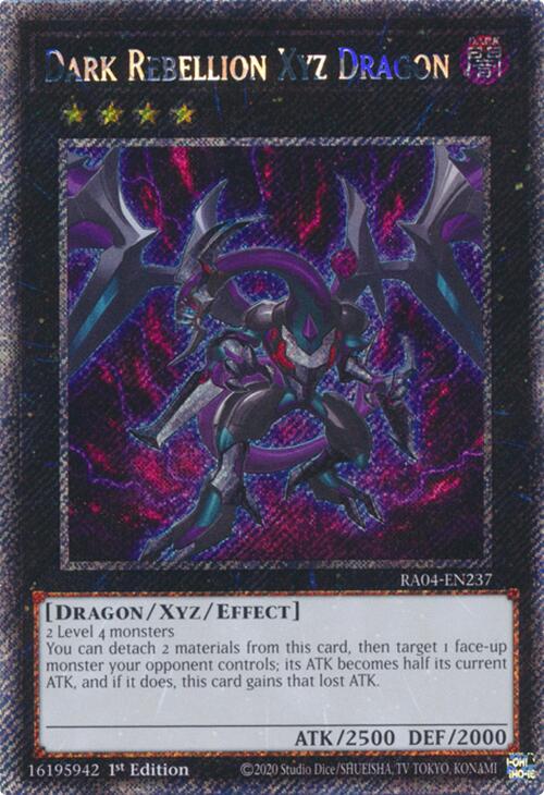 Dark Rebellion Xyz Dragon [RA04-EN237] Platinum Secret Rare | Enigma On Main