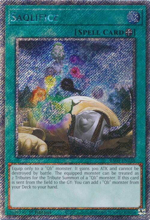 Saqlifice [RA04-EN238] Platinum Secret Rare | Enigma On Main