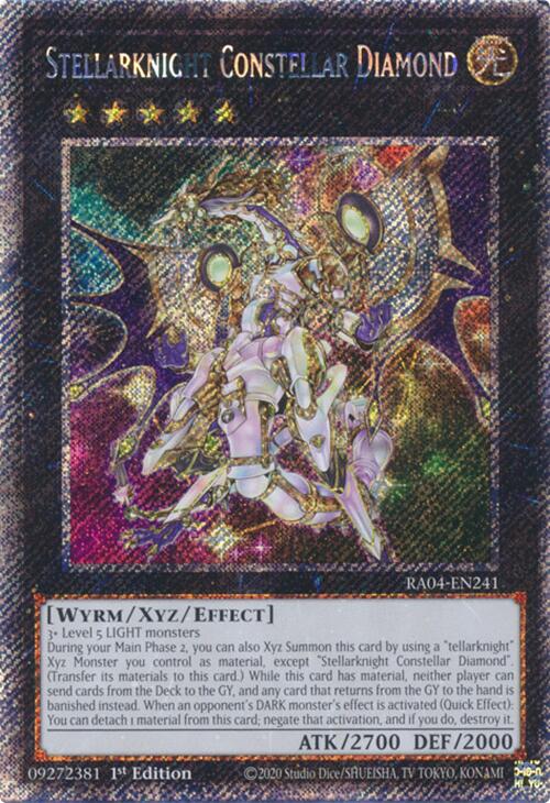 Stellarknight Constellar Diamond [RA04-EN241] Platinum Secret Rare | Enigma On Main