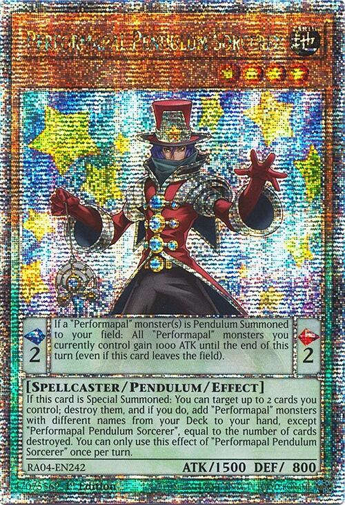 Performapal Pendulum Sorcerer [RA04-EN242] Quarter Century Secret Rare | Enigma On Main