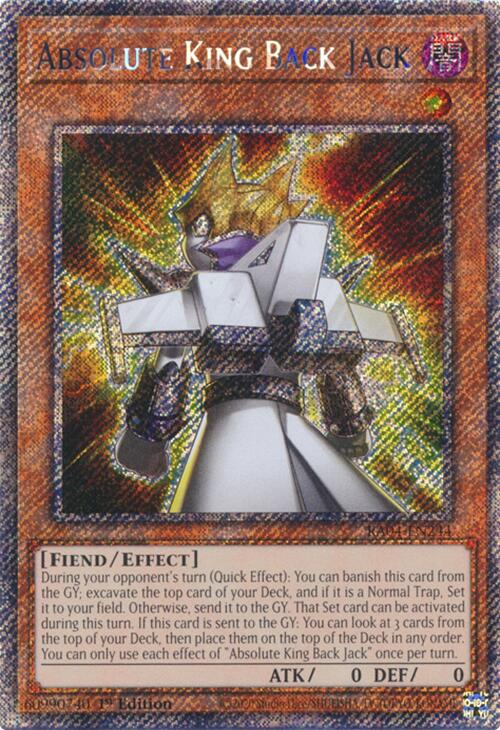 Absolute King Back Jack [RA04-EN244] Platinum Secret Rare | Enigma On Main