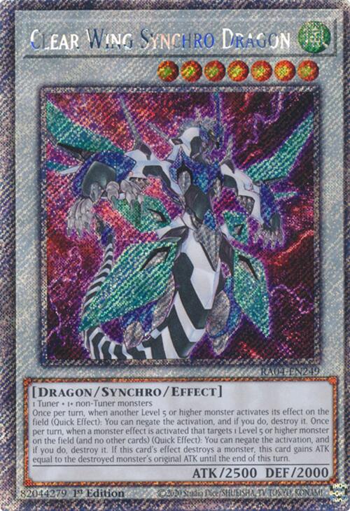 Clear Wing Synchro Dragon [RA04-EN249] Platinum Secret Rare | Enigma On Main