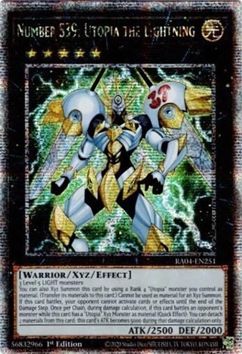 Number S39: Utopia the Lightning [RA04-EN251] Quarter Century Secret Rare | Enigma On Main