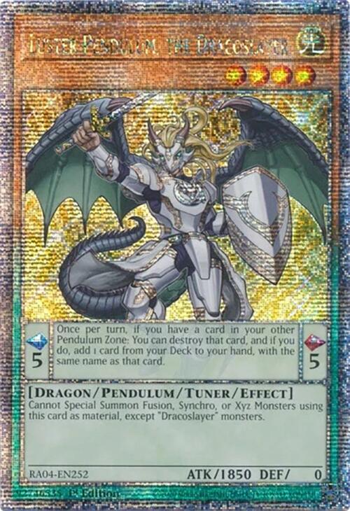 Luster Pendulum, the Dracoslayer [RA04-EN252] Quarter Century Secret Rare | Enigma On Main