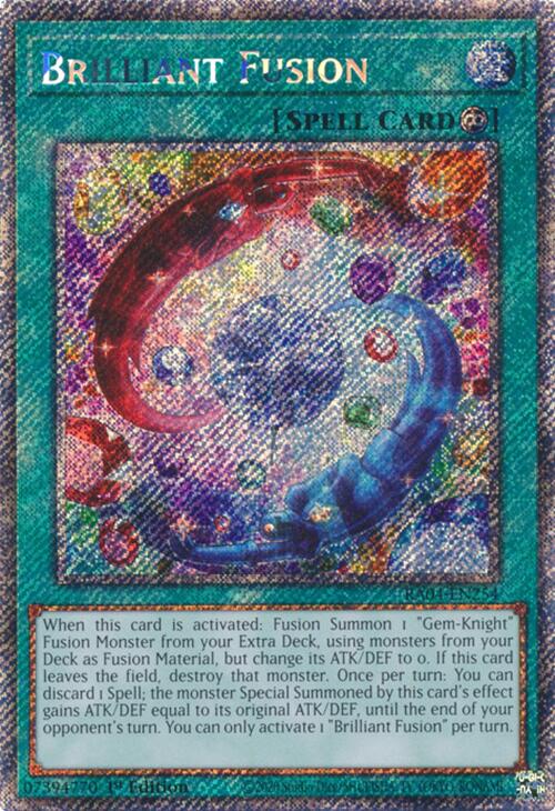 Brilliant Fusion [RA04-EN254] Platinum Secret Rare | Enigma On Main