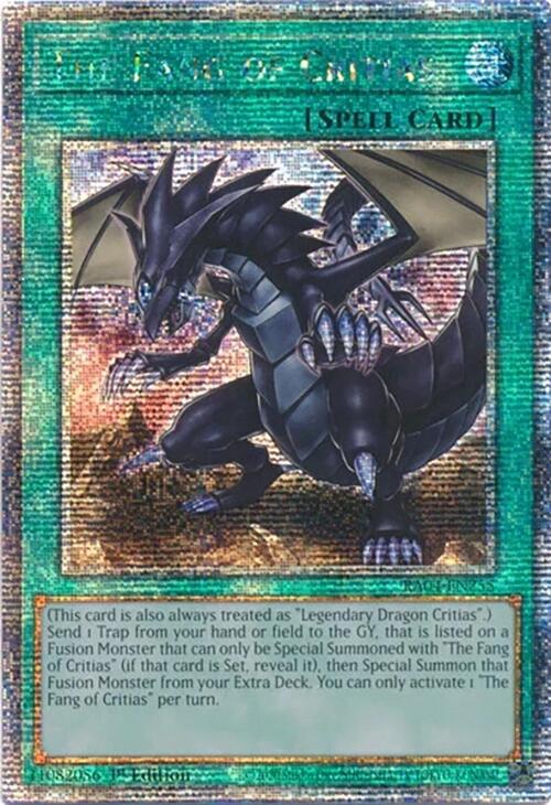 The Fang of Critias [RA04-EN255] Quarter Century Secret Rare | Enigma On Main