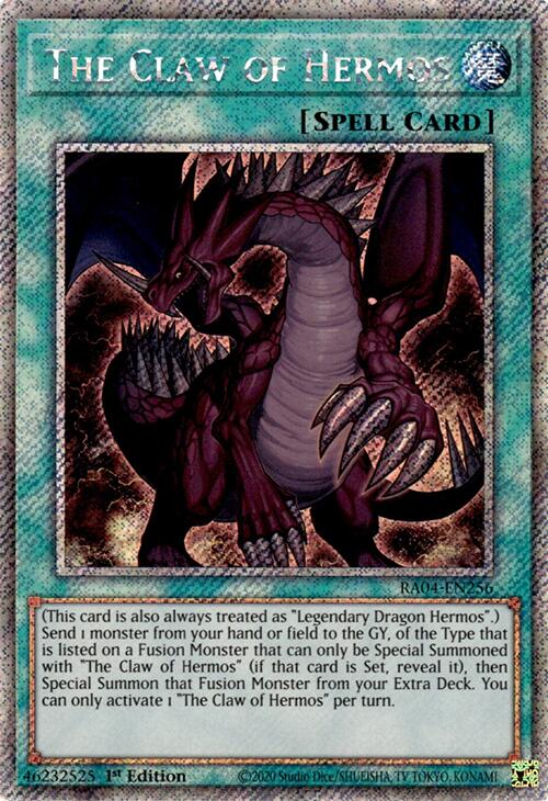 The Claw of Hermos [RA04-EN256] Platinum Secret Rare | Enigma On Main