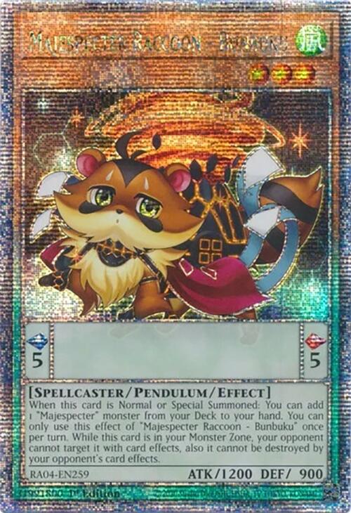 Majespecter Raccoon - Bunbuku [RA04-EN259] Quarter Century Secret Rare | Enigma On Main