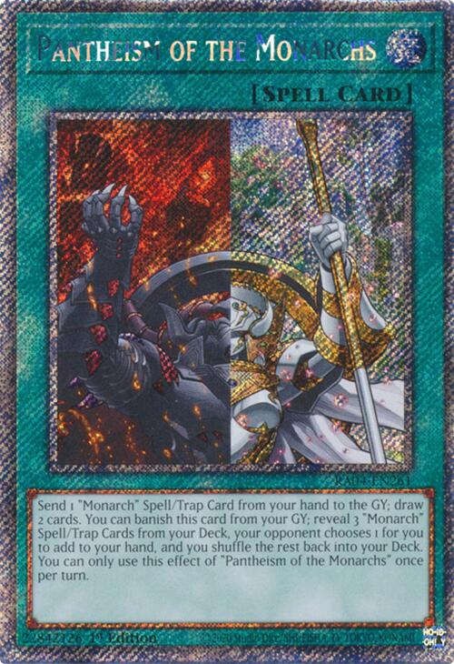 Pantheism of the Monarchs [RA04-EN261] Platinum Secret Rare | Enigma On Main