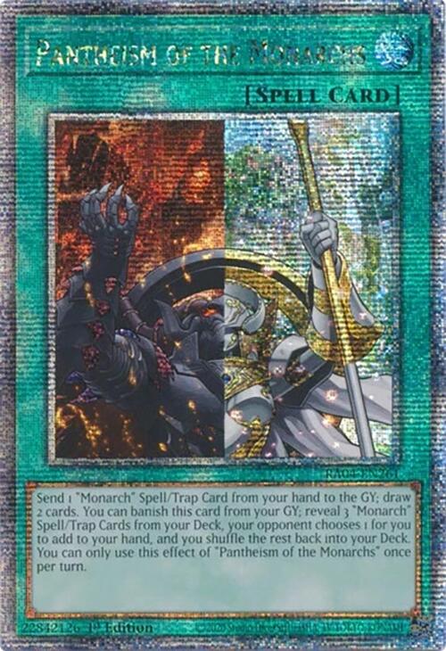 Pantheism of the Monarchs [RA04-EN261] Quarter Century Secret Rare | Enigma On Main