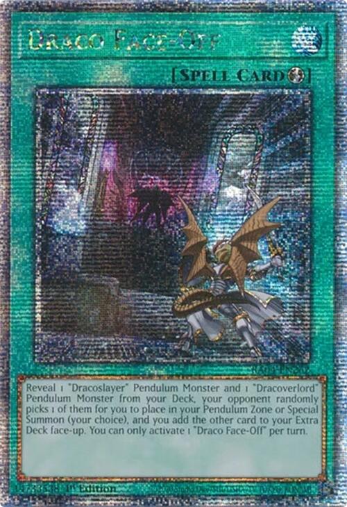 Draco Face-Off [RA04-EN262] Quarter Century Secret Rare | Enigma On Main