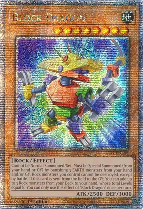 Block Dragon [RA04-EN268] Quarter Century Secret Rare | Enigma On Main