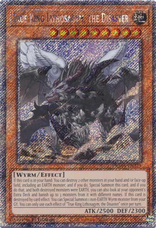 True King Lithosagym, the Disaster [RA04-EN275] Platinum Secret Rare | Enigma On Main