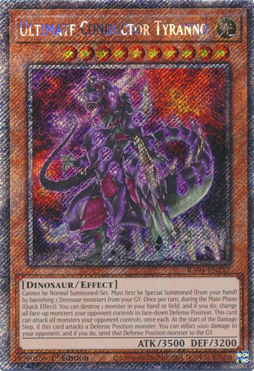 Ultimate Conductor Tyranno [RA04-EN287] Platinum Secret Rare | Enigma On Main