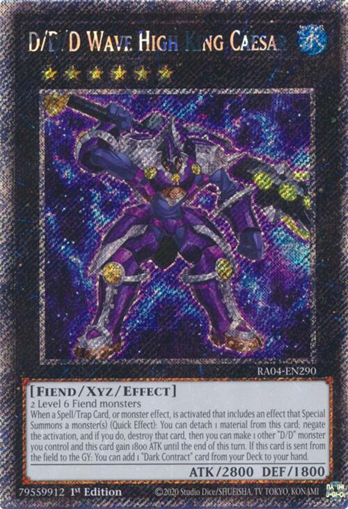 D/D/D Wave High King Caesar [RA04-EN290] Platinum Secret Rare | Enigma On Main