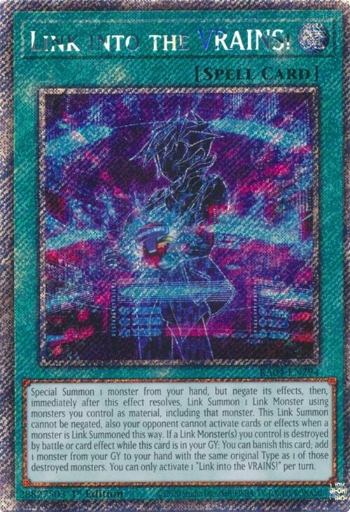 Link into the VRAINS! [RA04-EN294] Platinum Secret Rare | Enigma On Main