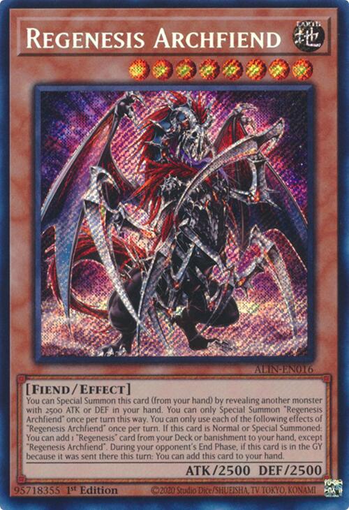 Regenesis Archfiend [ALIN-EN016] Secret Rare | Enigma On Main