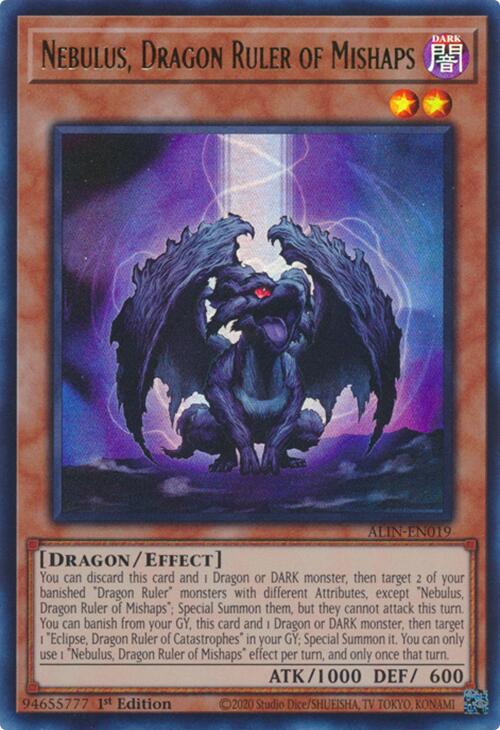 Nebulus, Dragon Ruler of Mishaps [ALIN-EN019] Ultra Rare | Enigma On Main