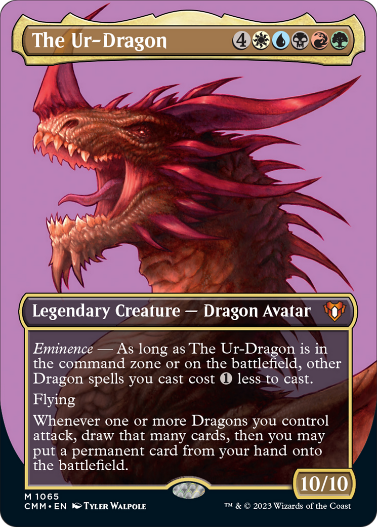 The Ur-Dragon (Borderless Textured Foil Frame Break) [Commander Masters] | Enigma On Main