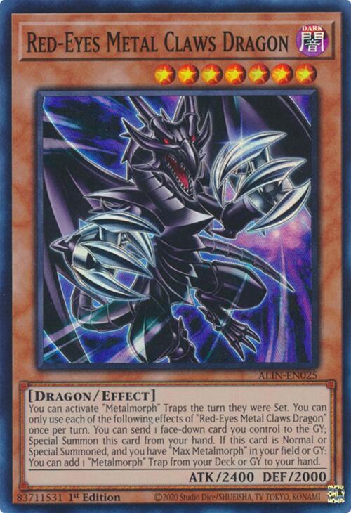 Red-Eyes Metal Claws Dragon [ALIN-EN025] Super Rare | Enigma On Main
