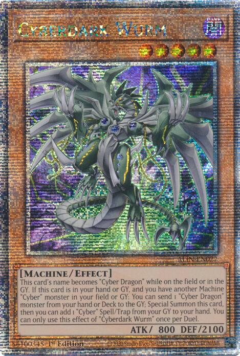 Cyberdark Wurm [ALIN-EN027] Quarter Century Secret Rare | Enigma On Main