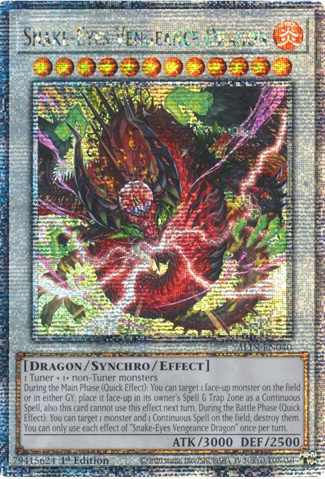 Snake-Eyes Vengeance Dragon [ALIN-EN040] Quarter Century Secret Rare | Enigma On Main