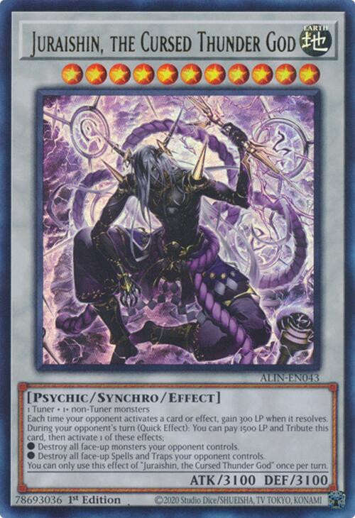 Juraishin, the Cursed Thunder God [ALIN-EN043] Ultra Rare | Enigma On Main